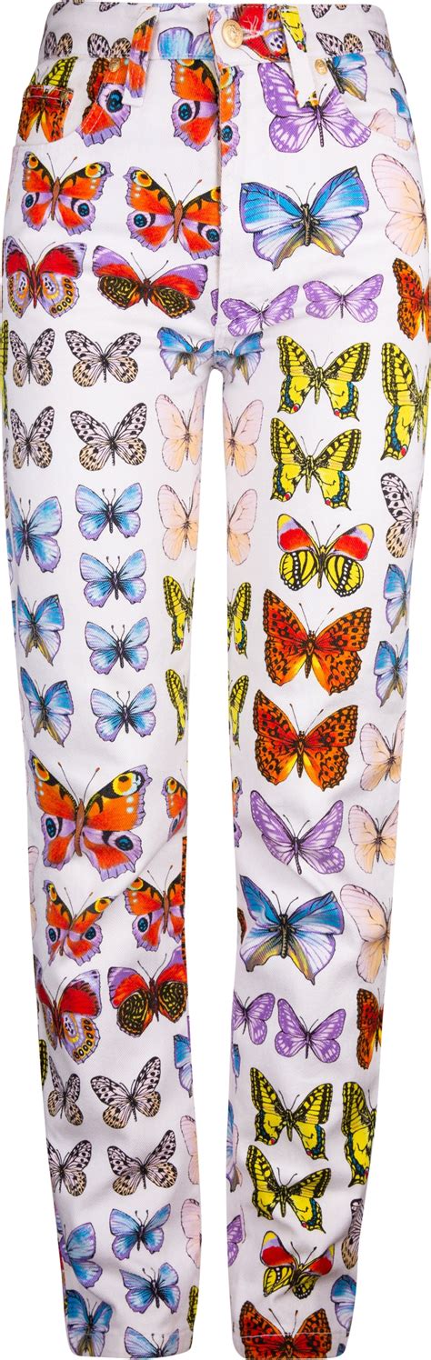 versace butterfly jeans